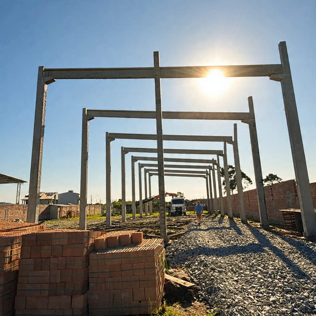 Construção Pré-Moldada com Estrutura Metálica